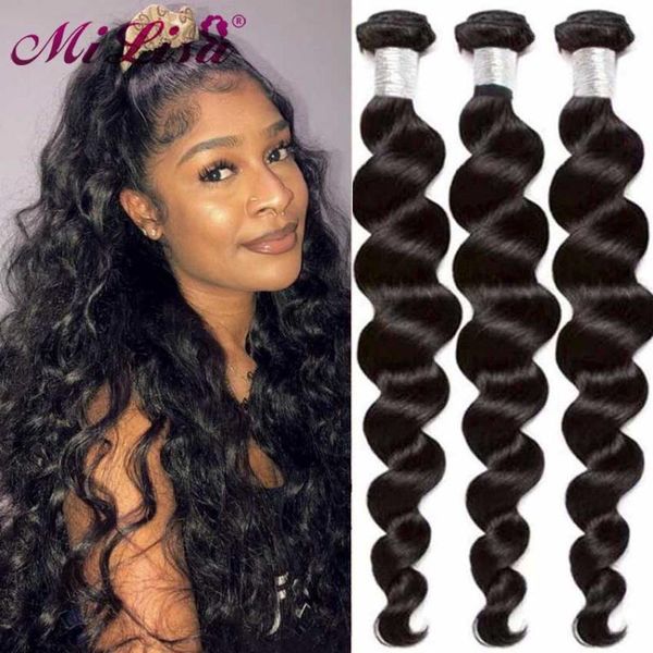 human hair bulks 30 inch loose wave bundles brazilian weaving 1/3/4 unprocessed natural extensions, Black
human hair bulks 30 inch loose wave bundles brazilian weaving 1/3/4 unprocessed natural extensions, Black