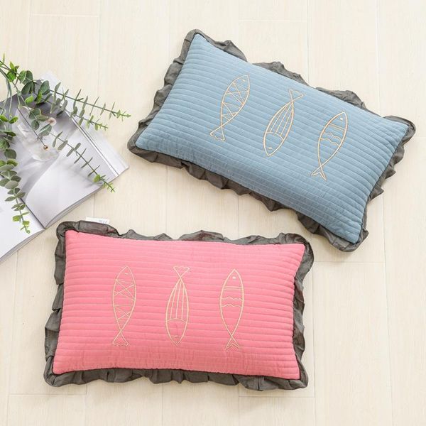pillow cotton buckwheat embroidered underwater world lotus leaf wide side shell with zipper removable washable
pillow cotton buckwheat embroidered underwater world lotus leaf wide side shell with zipper removable washable