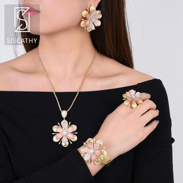 earrings & necklace siscathy 4pcs women luxury flower cubic zirconia jewelry sets bridal wedding stud bracelet ring, Silver
earrings & necklace siscathy 4pcs women luxury flower cubic zirconia jewelry sets bridal wedding stud bracelet ring, Silver