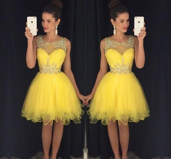 2021 yellow new homecoming es sheer crew neck beaded crystals tulle short mini prom gowns vestido formatura curto cocktail ja2n, Black
2021 yellow new homecoming es sheer crew neck beaded crystals tulle short mini prom gowns vestido formatura curto cocktail ja2n, Black