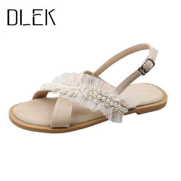 sandals dlek womens toe summer concise back strap lace ruffles casual female flats with pearl handmade cool women's shoes, Black
sandals dlek womens toe summer concise back strap lace ruffles casual female flats with pearl handmade cool women's shoes, Black