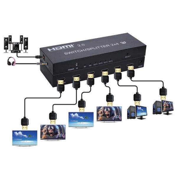 audio cables & connectors 4k 60hz 2.0 2 in 4 out switch splitter 2x4 2x2 extractor video converter adapter 3d 1080p for ps4 ps5 dvd to
audio cables & connectors 4k 60hz 2.0 2 in 4 out switch splitter 2x4 2x2 extractor video converter adapter 3d 1080p for ps4 ps5 dvd to