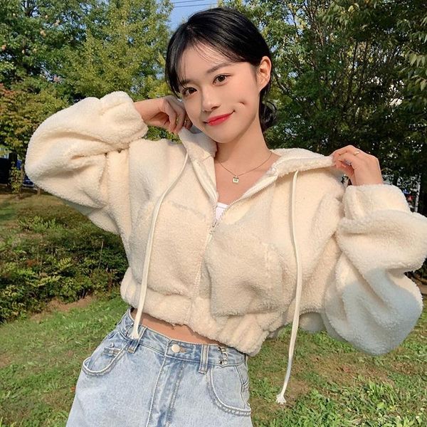women's jackets furry hooded 3/4 jacket zipper 2021 winter black short 90s harajuku korean wear, Black;brown
women's jackets furry hooded 3/4 jacket zipper 2021 winter black short 90s harajuku korean wear, Black;brown