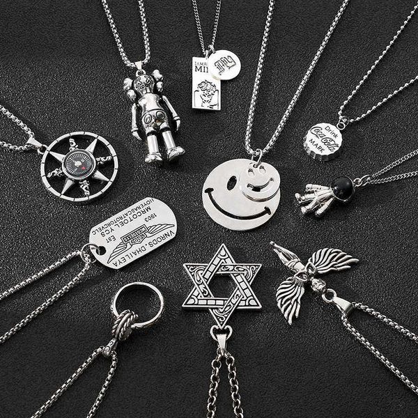 long cool and versatile necklace men's simple titanium steel sweater chain personalized hip hop pendant accessories women, Silver
long cool and versatile necklace men's simple titanium steel sweater chain personalized hip hop pendant accessories women, Silver