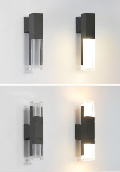 up down outdoor waterproof square led wall light