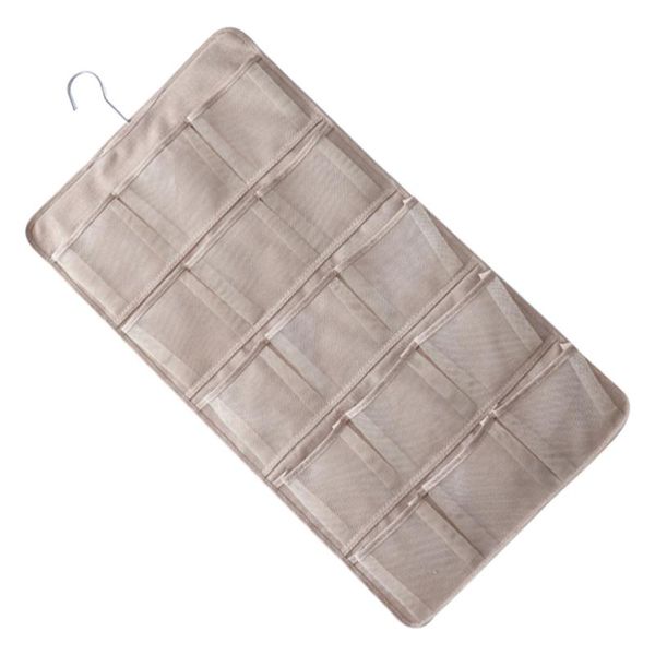 storage boxes & bins double sided underwear bag wardrobe pouch briefs hanging home (khaki) 
storage boxes & bins double sided underwear bag wardrobe pouch briefs hanging home (khaki)