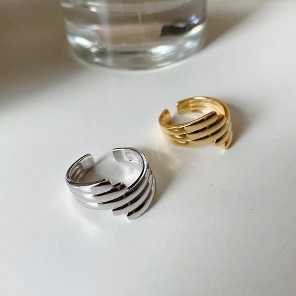 cluster rings 18k gold 1pc authentic s925 sterling silver jewelry angel long ring adjust gift tlj1332, Golden;silver
cluster rings 18k gold 1pc authentic s925 sterling silver jewelry angel long ring adjust gift tlj1332, Golden;silver