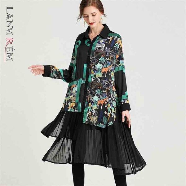 women printed big size midi long dress turn-down collar sleeve loose fashion spring autumn 2e1062 210526, Black;gray
women printed big size midi long dress turn-down collar sleeve loose fashion spring autumn 2e1062 210526, Black;gray