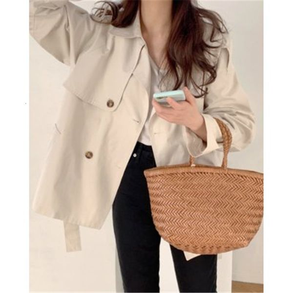 women's trench coats of women in the fashion windbreak jackets korean fall loose turtleneck for short female trench solid elegance ol 2, Tan;black
women's trench coats of women in the fashion windbreak jackets korean fall loose turtleneck for short female trench solid elegance ol 2, Tan;black