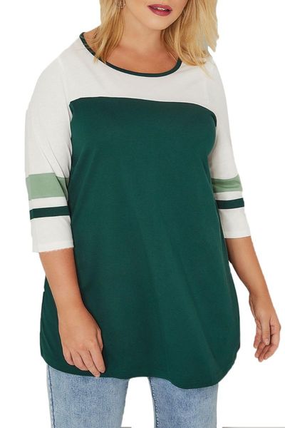 plus size t-shirt oversize 5xl women blouse blusa feminina camisas 2021 de mujer ladies shirts green colorblock 3/4 sleeve verao, Black
plus size t-shirt oversize 5xl women blouse blusa feminina camisas 2021 de mujer ladies shirts green colorblock 3/4 sleeve verao, Black
