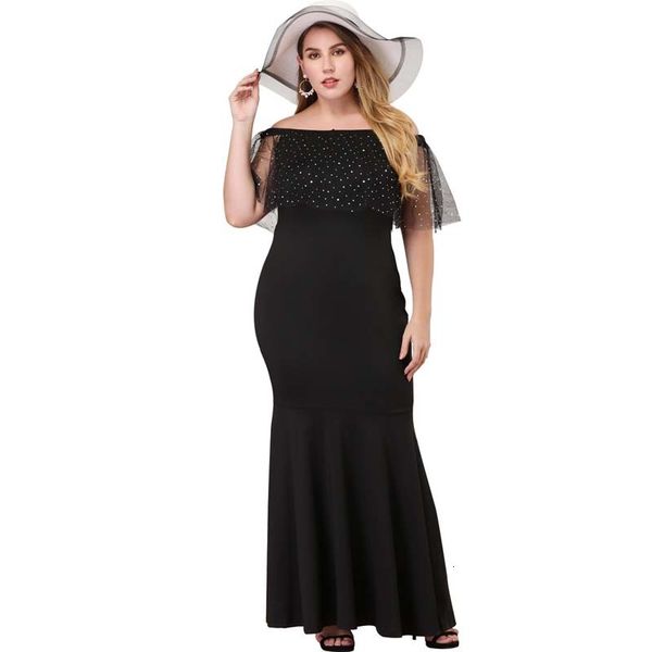 2021 new women sequins mesh flounce black mermaid party patchwork short sleeve slash neck long maxi elegant ladies outfits vestidos yhfm, Black;gray
2021 new women sequins mesh flounce black mermaid party patchwork short sleeve slash neck long maxi elegant ladies outfits vestidos yhfm, Black;gray
