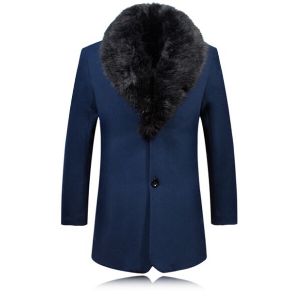 tang ku winter fur collar man windbreaker jacket men long wool coat 9vb9, Black
tang ku winter fur collar man windbreaker jacket men long wool coat 9vb9, Black