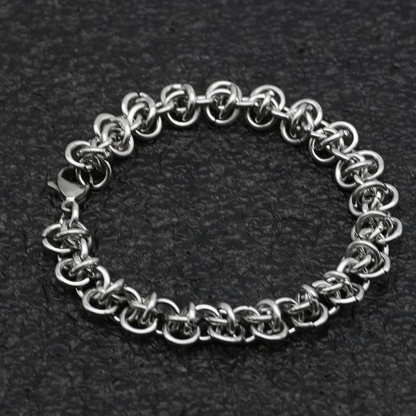 titanium circle manual chain multi ring buckle personalized stainless steel bracelet popular for men and women, Black
titanium circle manual chain multi ring buckle personalized stainless steel bracelet popular for men and women, Black