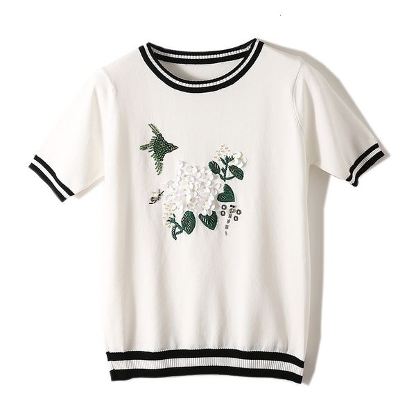women's knits & tees 2021 spring and summer embroidery sequins beading sweater women ice silk knitted pullover fashion patchwork t, White
women's knits & tees 2021 spring and summer embroidery sequins beading sweater women ice silk knitted pullover fashion patchwork t, White