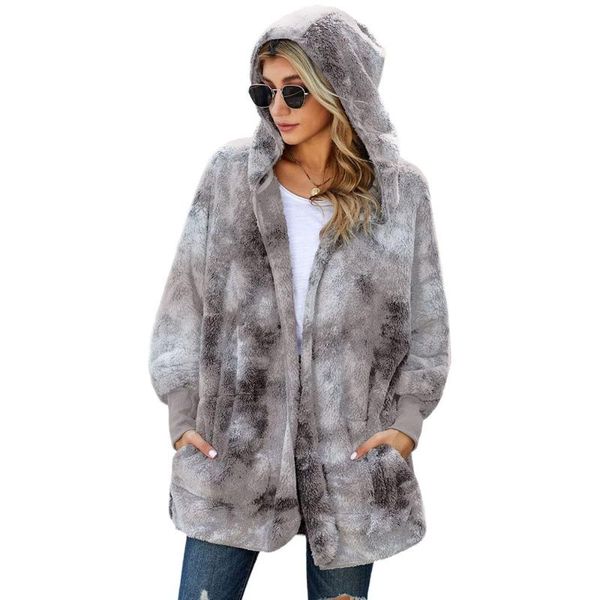 women's fur & faux hooded fuzzy cardigan fleece 2021 winter jacket coat open front with pokets, Black
women's fur & faux hooded fuzzy cardigan fleece 2021 winter jacket coat open front with pokets, Black