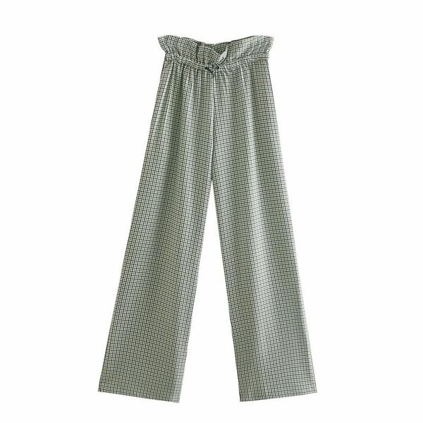 women's pants & capris zxqj women 2021 chic fashion side pockets check straight vintage high elastic waist drawstring female trousers, Black;white
women's pants & capris zxqj women 2021 chic fashion side pockets check straight vintage high elastic waist drawstring female trousers, Black;white