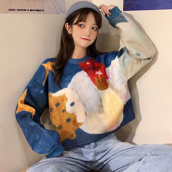 women's hoodies & sweatshirts chic autumn style casual fashion brand loose o-neck hipster pullovers korean women print oversized, Black
women's hoodies & sweatshirts chic autumn style casual fashion brand loose o-neck hipster pullovers korean women print oversized, Black