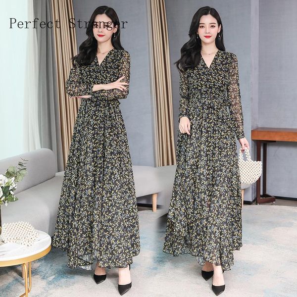 casual dresses 2021 spring summer arrival elegant v collar flower printed women chiffon long dress plus size s-3xl, Black;gray
casual dresses 2021 spring summer arrival elegant v collar flower printed women chiffon long dress plus size s-3xl, Black;gray