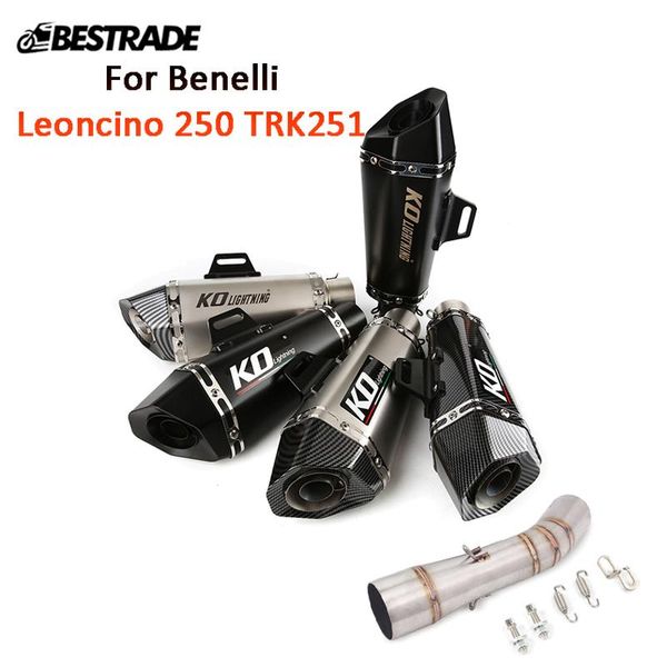 motorcycle exhaust system for benelli leoncino 250 trk251 motocycle mid link pipe slip on 51mm muffler with db killer stainless steel
motorcycle exhaust system for benelli leoncino 250 trk251 motocycle mid link pipe slip on 51mm muffler with db killer stainless steel