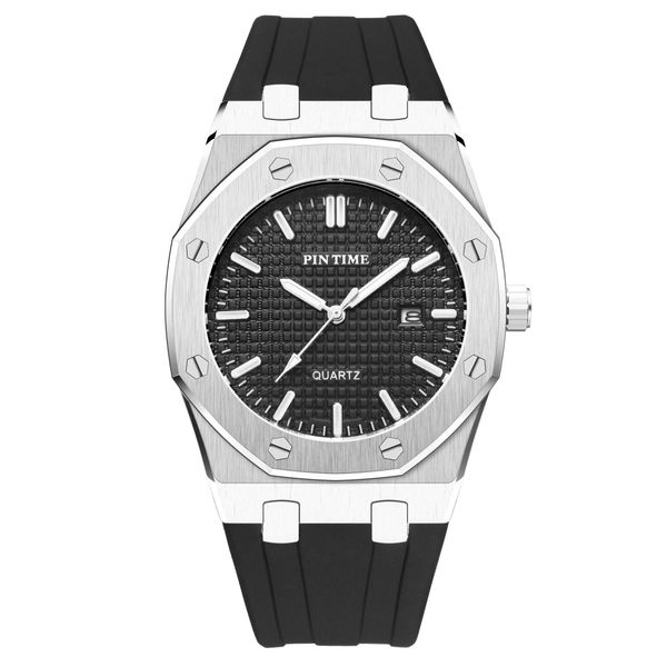 men women fashion luxury watch silicone wrapped strap quartz movement couple gift lover's wristwatch auto-calendar clock c0227, Slivery;brown
men women fashion luxury watch silicone wrapped strap quartz movement couple gift lover's wristwatch auto-calendar clock c0227, Slivery;brown