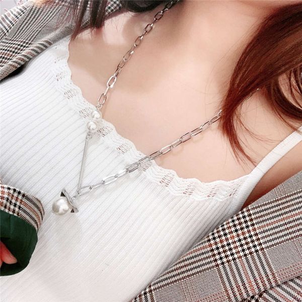 hbp new fashion metal alloy gold plated versatile pearl thick female clavicle chain, Silver
hbp new fashion metal alloy gold plated versatile pearl thick female clavicle chain, Silver