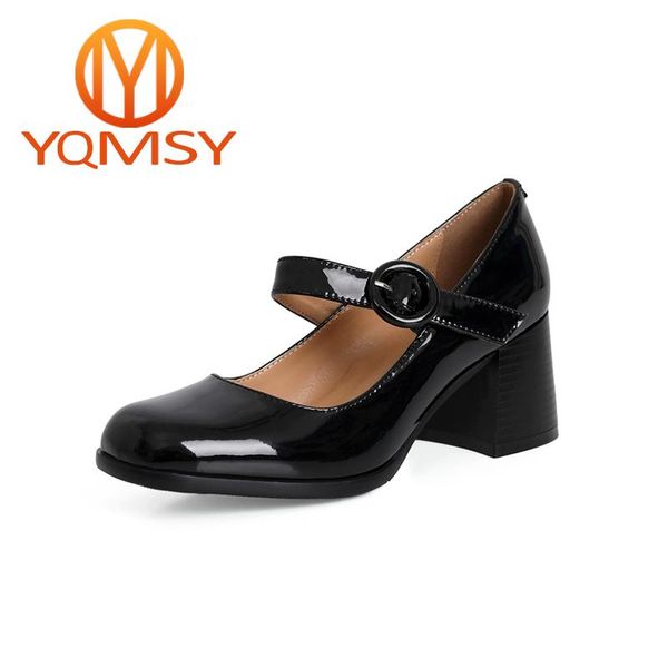 dress shoes yqmsy women's pumps genuine leather square heel round toe buckle strap ladies high heels casual office lady women as19, Black
dress shoes yqmsy women's pumps genuine leather square heel round toe buckle strap ladies high heels casual office lady women as19, Black