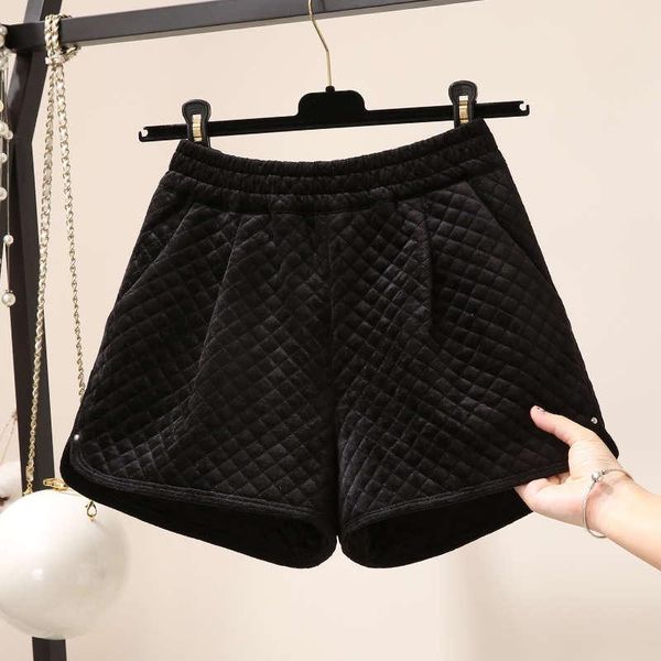 women's shorts gold velvet wide leg women 2021 autumn winter loose black high-waist casual warm short femme trousers c7802, White;black
women's shorts gold velvet wide leg women 2021 autumn winter loose black high-waist casual warm short femme trousers c7802, White;black