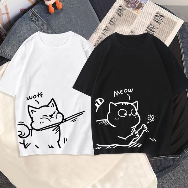 women's t-shirt cotton summer tide short-sleeved large size loose student couple korean women, White
women's t-shirt cotton summer tide short-sleeved large size loose student couple korean women, White