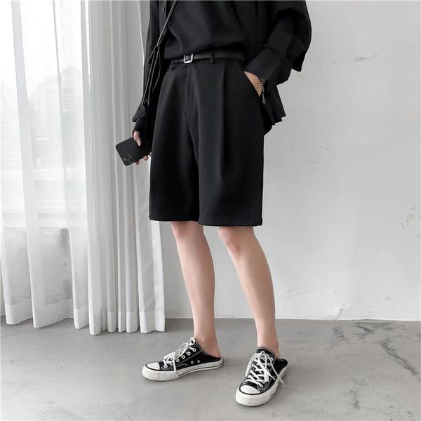 korean men's shorts straight fit knee-length suit pant solid beige black summer clothing student thin loose casual mens shorts, White;black
korean men's shorts straight fit knee-length suit pant solid beige black summer clothing student thin loose casual mens shorts, White;black
