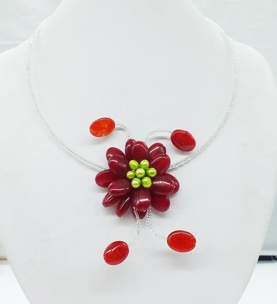 chokers christmas gift i love it brazilian semi-precious stones flower necklace 20", Golden;silver
chokers christmas gift i love it brazilian semi-precious stones flower necklace 20", Golden;silver