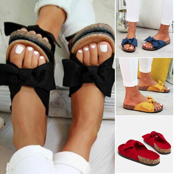 new arrival women ladies slip on sliders bowknot flatform summer sandals shoes for beach, Black
new arrival women ladies slip on sliders bowknot flatform summer sandals shoes for beach, Black