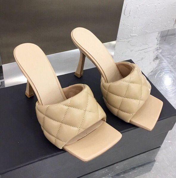 slippers real leather quilted high heel sandals retro heels women outdoor luxury chic square toe, Black
slippers real leather quilted high heel sandals retro heels women outdoor luxury chic square toe, Black