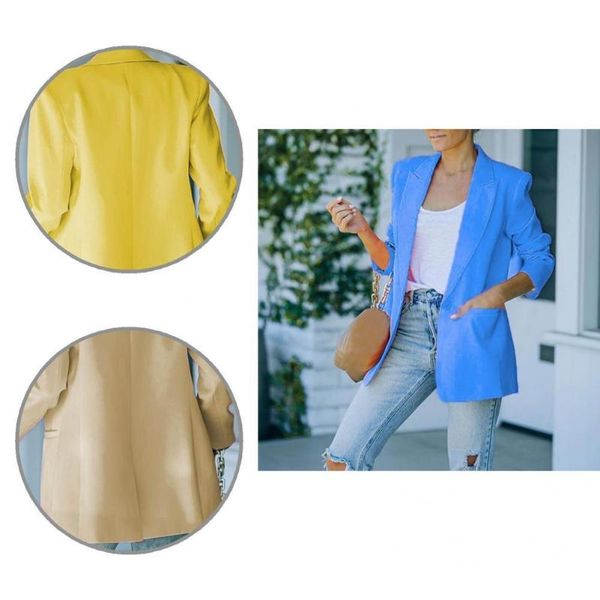 women's suits & blazers coat graceful jacket lady comfy turndown collar one button pockets, White;black
women's suits & blazers coat graceful jacket lady comfy turndown collar one button pockets, White;black