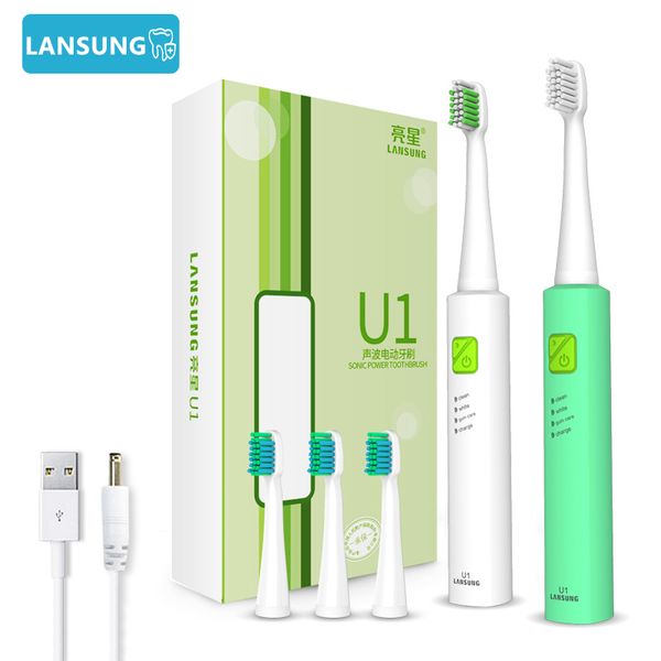 lansung ultrasonic electric toothbrush usb rechargeable toothbrush oral care dental hygiene belt replaceable brush head 5 210310
lansung ultrasonic electric toothbrush usb rechargeable toothbrush oral care dental hygiene belt replaceable brush head 5 210310