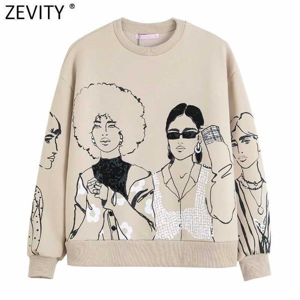 zevity women fashion beauty girls print casual sweatshirts female basic o neck knitted hoodies chic pullovers h510 210603, Black
zevity women fashion beauty girls print casual sweatshirts female basic o neck knitted hoodies chic pullovers h510 210603, Black