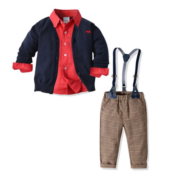 new autumn and winter children's wear boys' knitted cardigan with suspenders casual shirt suit party gentleman's multi piece, Blue
new autumn and winter children's wear boys' knitted cardigan with suspenders casual shirt suit party gentleman's multi piece, Blue