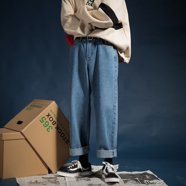 2021 new men's restore baggy homme casual wide leg pants stretch classic cargo pocket blue color jeans biker denim trousers s-xl l5gf
2021 new men's restore baggy homme casual wide leg pants stretch classic cargo pocket blue color jeans biker denim trousers s-xl l5gf