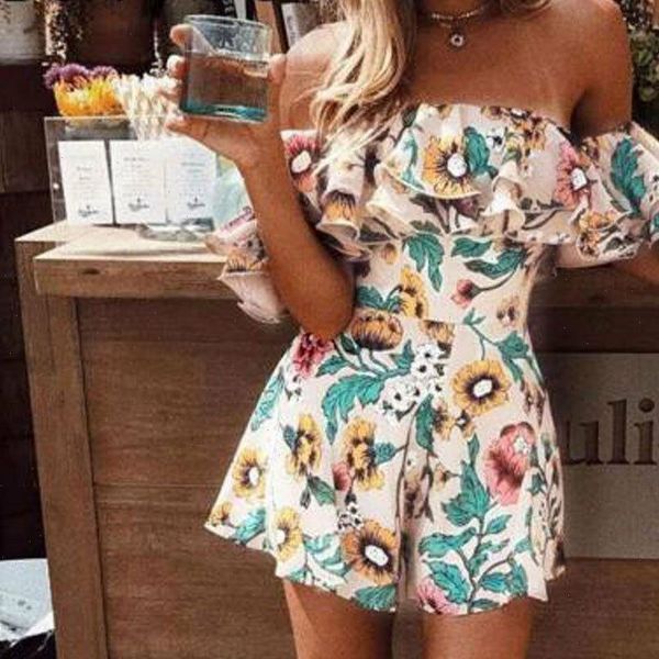 boho floral playsuit women summer off shoulder ruffle bodycon jumpsuit romper beach casual shorts party trousers, Black;white
boho floral playsuit women summer off shoulder ruffle bodycon jumpsuit romper beach casual shorts party trousers, Black;white