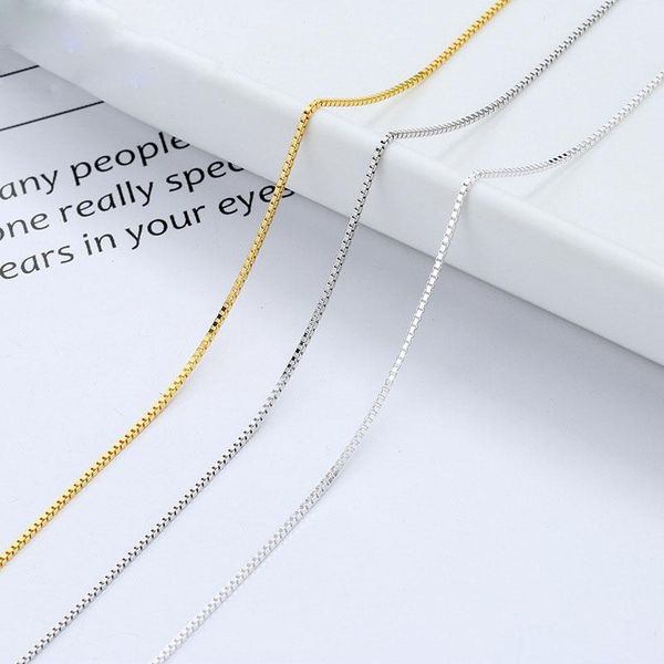chains genuine 925 sterling silver water-wave snake box chain for woman 40cm/45cm 0.7/0.8mm necklace
chains genuine 925 sterling silver water-wave snake box chain for woman 40cm/45cm 0.7/0.8mm necklace