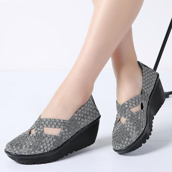 dress shoes 2021 spring women woven platform slip on casual hand made wedge sandals footwear 833, Black
dress shoes 2021 spring women woven platform slip on casual hand made wedge sandals footwear 833, Black