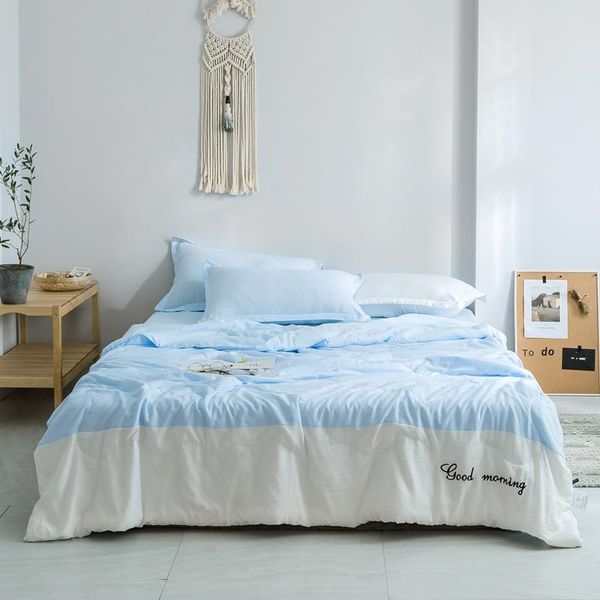 comforters & sets air conditioner good morning simple series summer quilt washed cotton bed cover soft breathable blanket thin comforter
comforters & sets air conditioner good morning simple series summer quilt washed cotton bed cover soft breathable blanket thin comforter