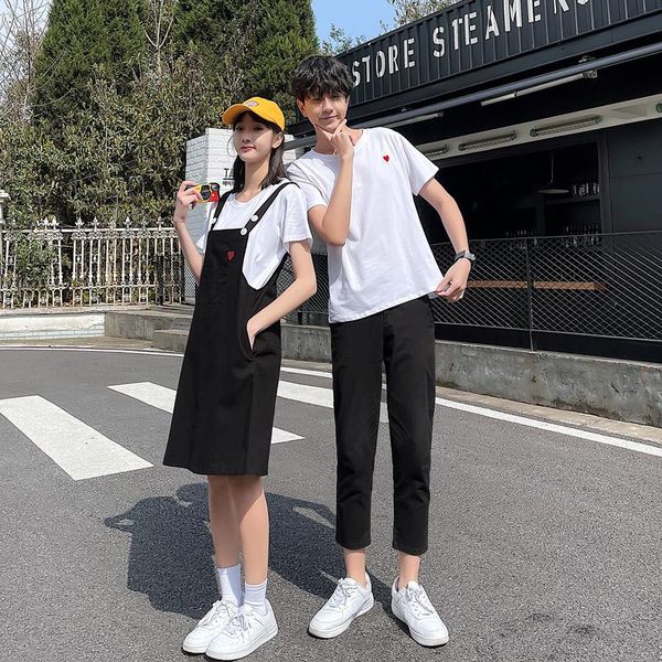 women's t-shirt 2021 summer realistic couples wear students short sleeve suit clothes clothing, White
women's t-shirt 2021 summer realistic couples wear students short sleeve suit clothes clothing, White