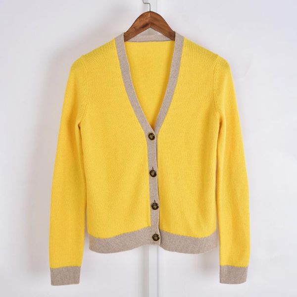 women's knits & tees 100% cashmere women sweater 2021 spring and summer v-neck stitching single-breasted knitted cardigan, White
women's knits & tees 100% cashmere women sweater 2021 spring and summer v-neck stitching single-breasted knitted cardigan, White