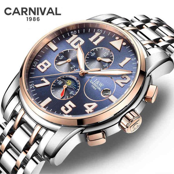 carnival multifunctional gentlemen watches fire luxury automatic mechanical steel business waterproof sports, Slivery;brown
carnival multifunctional gentlemen watches fire luxury automatic mechanical steel business waterproof sports, Slivery;brown