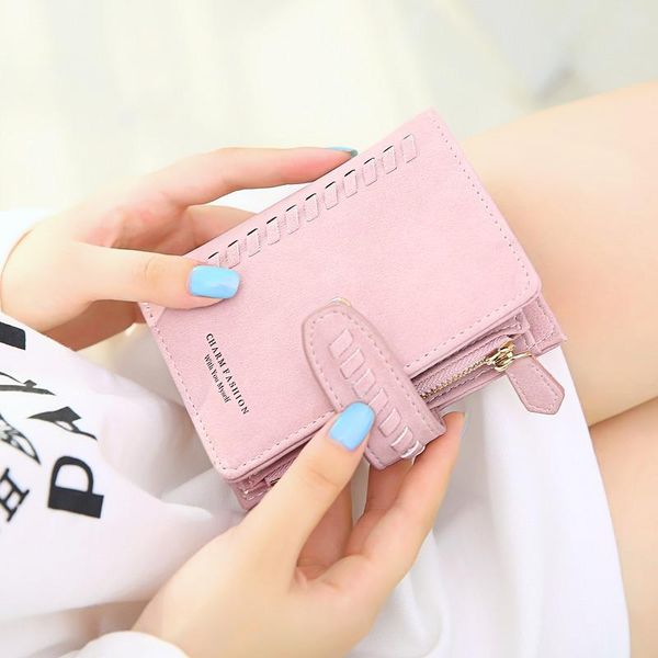 wallets korean-style short women's scrub plain pu leather zipper hasp two-fold lettered wallet, Red;black
wallets korean-style short women's scrub plain pu leather zipper hasp two-fold lettered wallet, Red;black