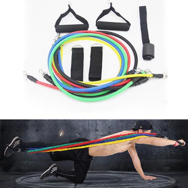 resistance bands 11 pieces of band with drawstring fitness stretching exercise suit equipment
resistance bands 11 pieces of band with drawstring fitness stretching exercise suit equipment
