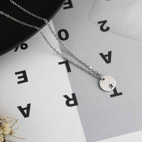 pendant necklaces round hollow star small and cute stainless steel necklace costume decoration jewelry gift for girlfriend, Silver
pendant necklaces round hollow star small and cute stainless steel necklace costume decoration jewelry gift for girlfriend, Silver