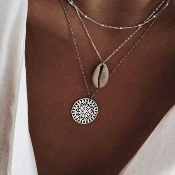 designer necklace luxury jewelry alloy chain chains for bohemian fashion personality shell multilayer choker 2021, Silver
designer necklace luxury jewelry alloy chain chains for bohemian fashion personality shell multilayer choker 2021, Silver