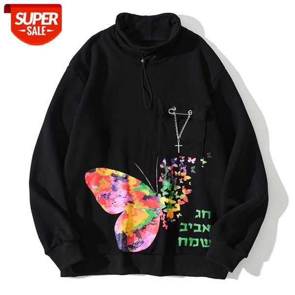 Hip Hop Hoodie Men Colorful Butterfly Print Brooch Harajuku Hoodie Sweatshirt 2020 Winter Loose Cotton Pullover Tops Men Fleece #sV4K, Black
Hip Hop Hoodie Men Colorful Butterfly Print Brooch Harajuku Hoodie Sweatshirt 2020 Winter Loose Cotton Pullover Tops Men Fleece #sV4K, Black