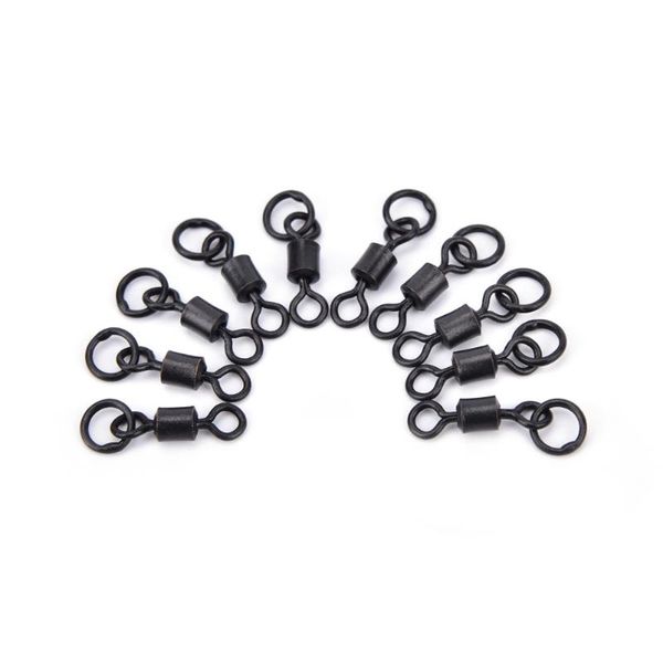 50pcs/lot black fishing rolling swivels with ring carp rigs ice fishing swivel connector carp hooks tackle
50pcs/lot black fishing rolling swivels with ring carp rigs ice fishing swivel connector carp hooks tackle